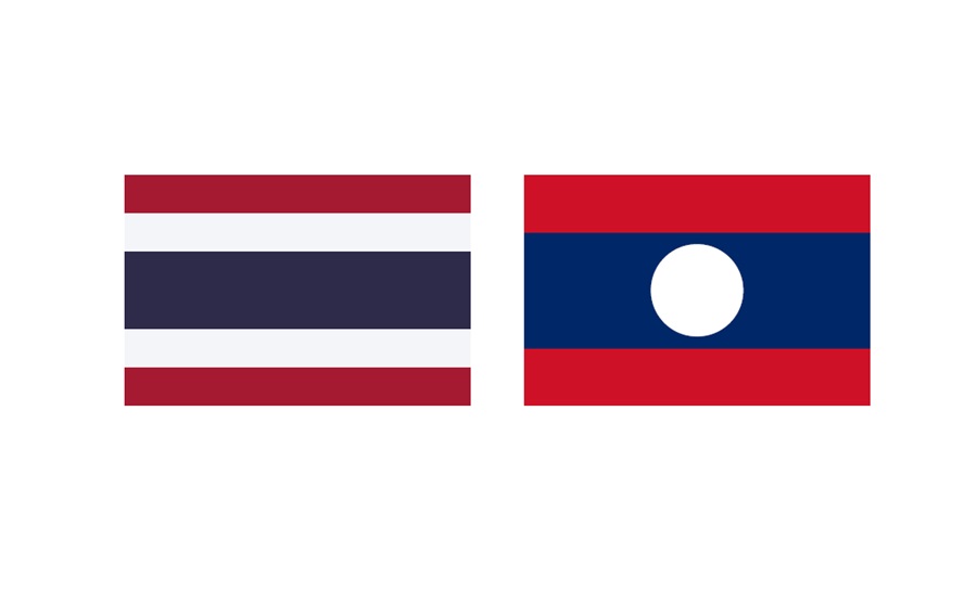 ธงชาติไทยและธงชาติลาว